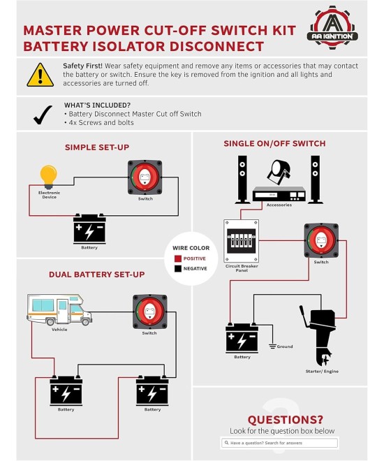 Interruptor selector de bateria 275A