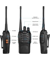 KIT DE 2 WALKIE TALKIE 888S DE LARGO ALCANCE 5KM Baofeng