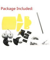 Par de motores y chassis para barco RC