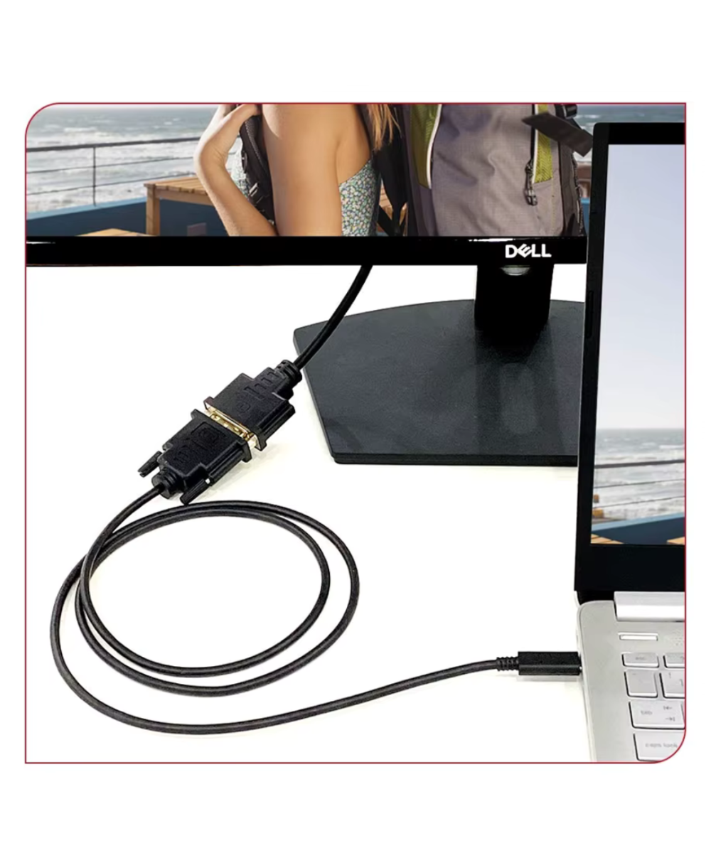 Adaptador de video USB-C a DVI-D 1.8M