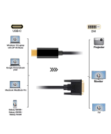 Adaptador de video USB-C a DVI-D 1.8M