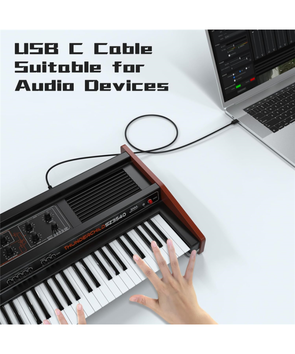 Cable de impresora USB-C a USB-B con interfaz MIDI 2M