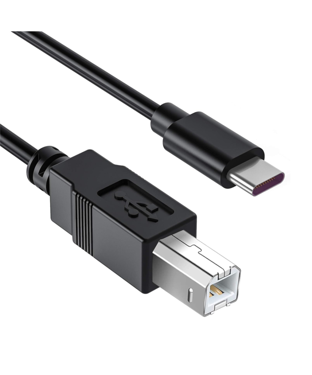 Cable de impresora USB-C a USB-B con interfaz MIDI 2M