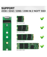 Adaptador para disco duro NGFF M.2 SATA SSD a USB 3.1 Tipo C, USB 3.0 a M.2 NGFF