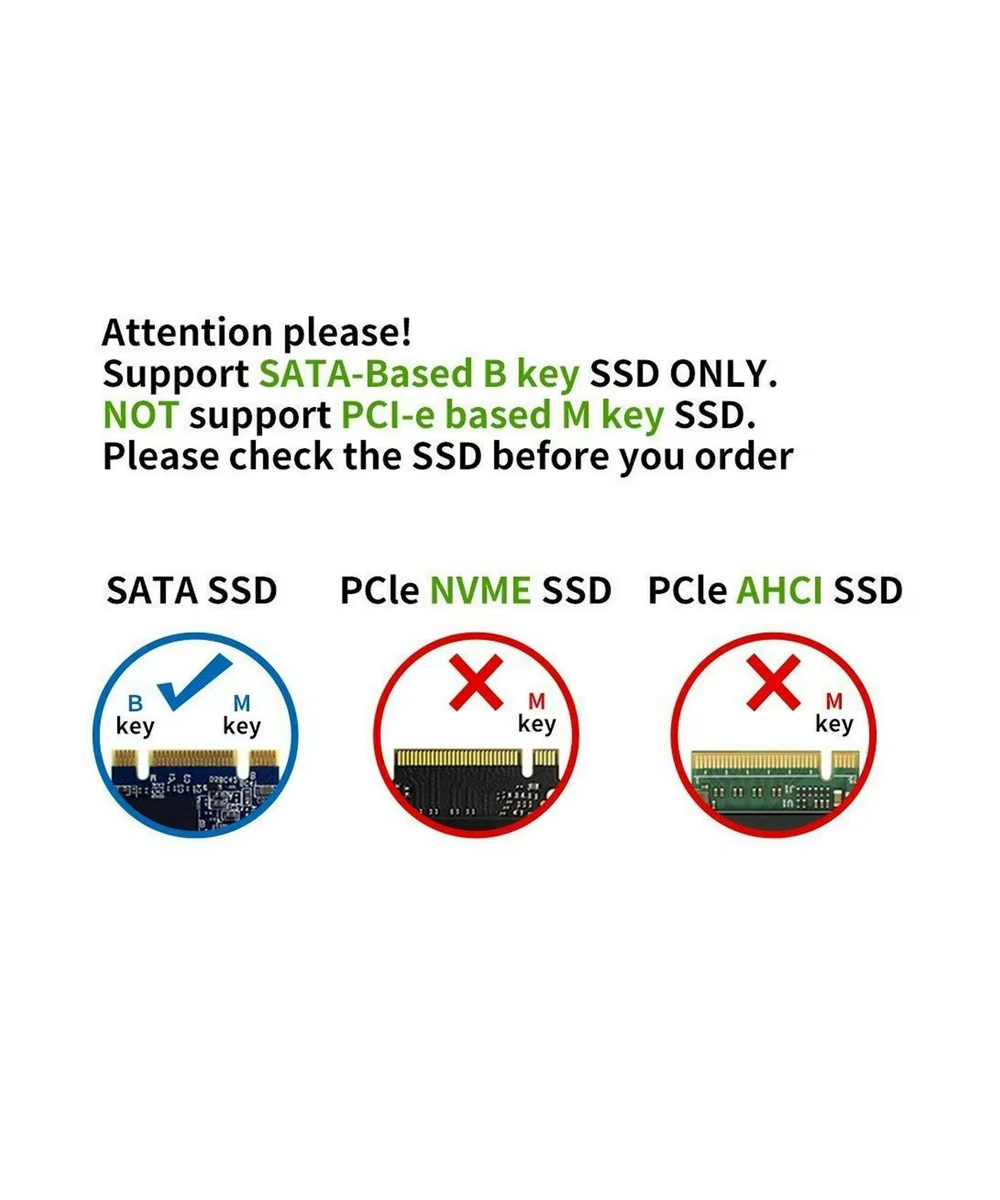 Adaptador para disco duro NGFF M.2 SATA SSD a USB 3.1 Tipo C, USB 3.0 a M.2 NGFF