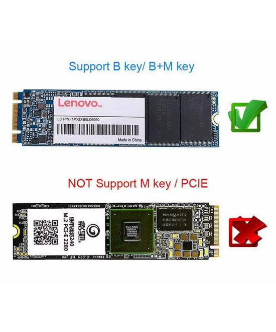 Adaptador para disco duro NGFF M.2 SATA SSD a USB 3.1 Tipo C, USB 3.0 a M.2 NGFF