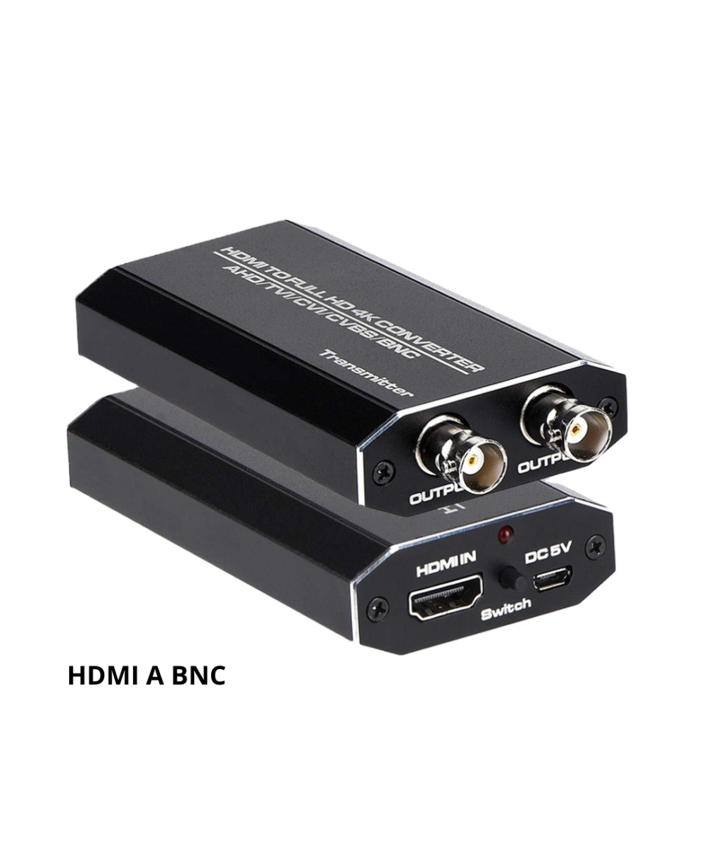 Convertidor reductor de 4K a 1080 HDMI a 2BNC Y de BNC a HDMI/BNC