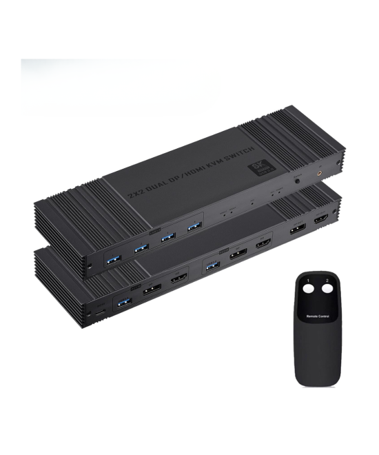 Conmutador KVM 8K Display DP HDMI 2x2