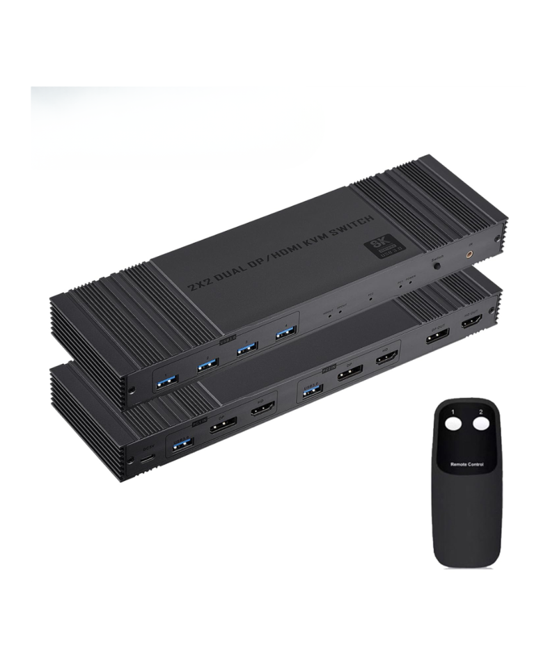 Conmutador KVM 8K Display DP HDMI 2x2