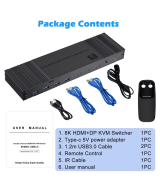 Conmutador KVM 8K Display DP HDMI 2x2