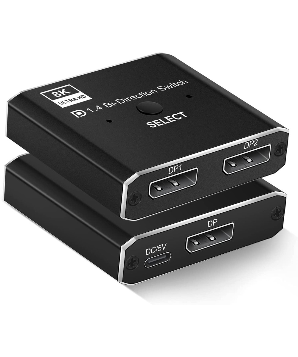 Separador bidireccional DisplayPort 2x1 / 1x2, 8K 60Hz, 4K 120Hz