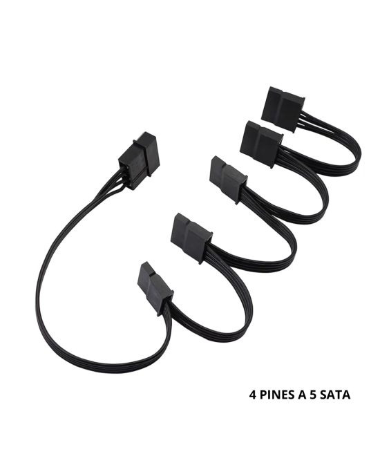 Cable divisor de alimentacion para disco duro Molex de 4 pines IDE a 4 SATA