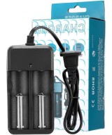 Cargador doble de baterías de litio 18650/16340/26650/14500 3.7V 800mAh
