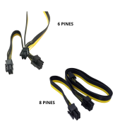 Splitter para tarjeta grafica PCIe de 6 y 8 pines macho a 2 salidas 8 pines (6+2)