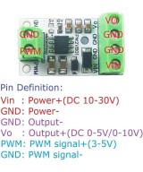 Modulo convertidor de PWM a Voltaje 0-5V