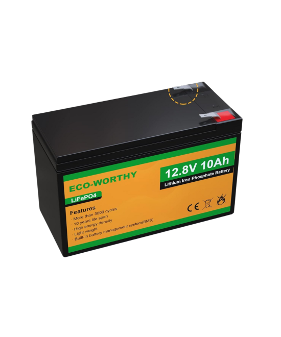 Bateria ECO WORTHY Lifepo4 12.8v 10 Ah
