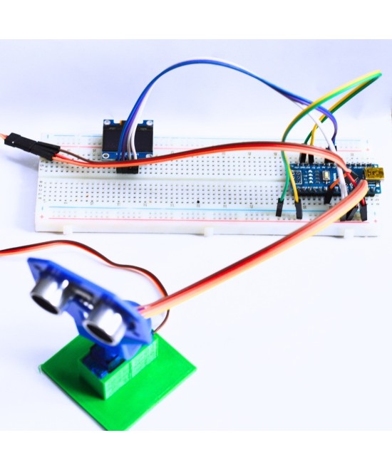 Proyecto Educativo Radar Ultrasonico con Monitor OLED 0.96" (DIY)