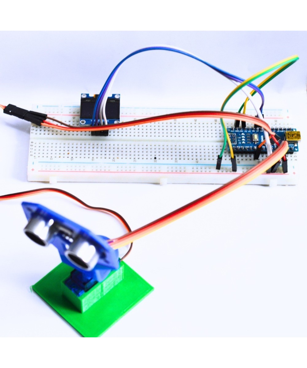 Proyecto Educativo Radar Ultrasonico con Monitor OLED 0.96" (DIY)