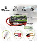 Bateria Tipo LiPo recargable 7.4V 35C OVONIC