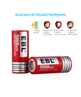 Bateria Recargable EBL 5000 mah 3.7 v INR26650