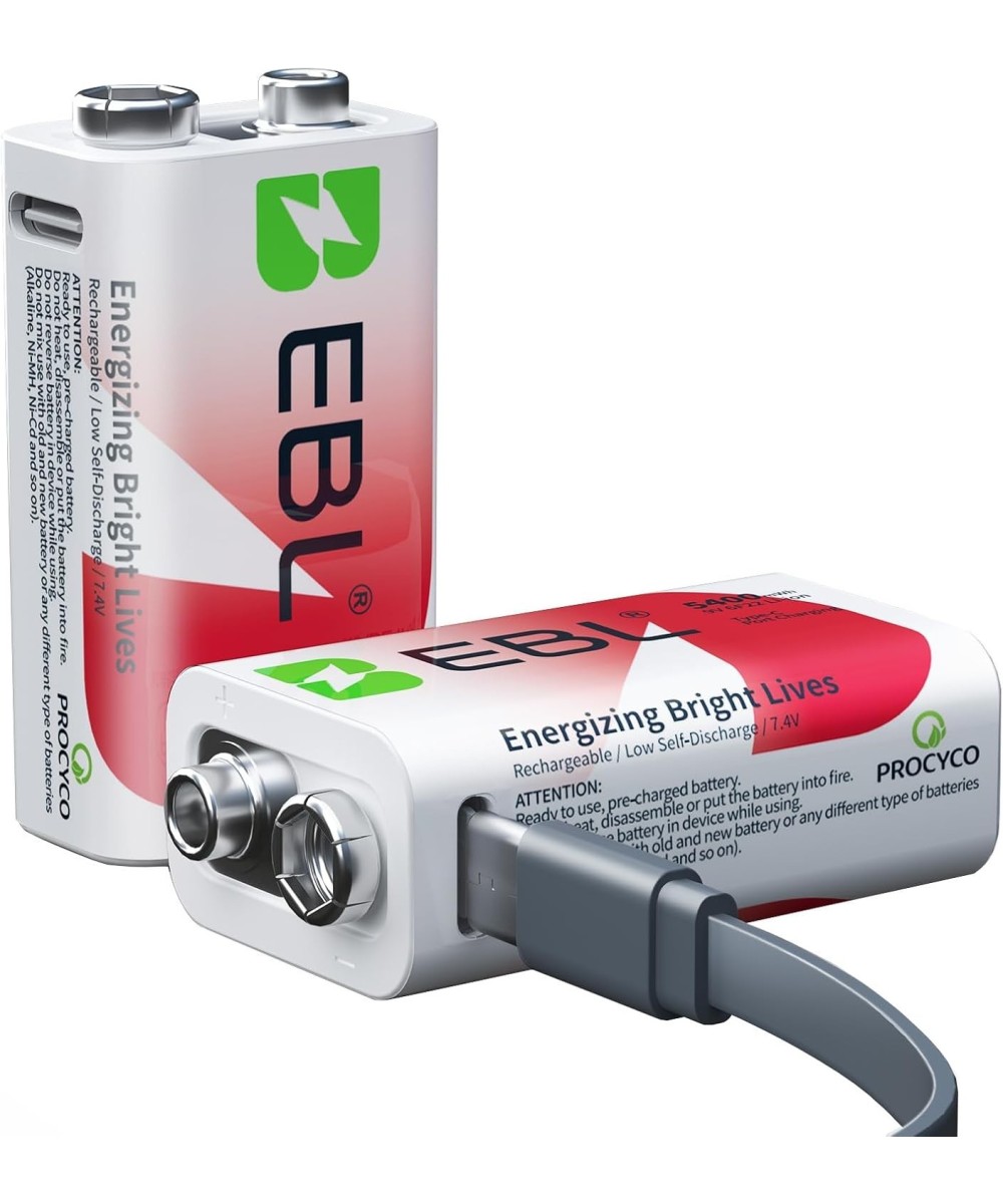 Bateria Recargable 9V USB EBL 5400mWh