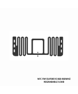 Pegatina rectangular NFC FM13UF0051E   860-960Mhz REGRABABLE 0.5Kb