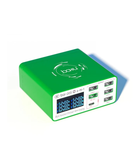 Cargador multipuertos 6 en 1 BA-203 20W BAKU