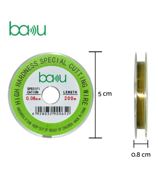Hilo para separar pantallas BK-200m 0.08mm BAKU