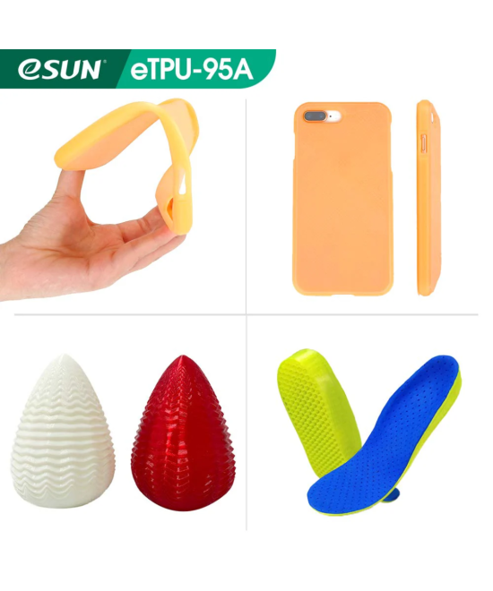 FILAMENTO TPU ESUN 1.75MM 1KG NEGRO