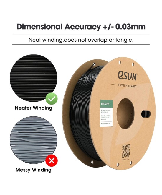 FILAMENTO PLA-HS ESUN 1.75MM 1KG (ALTA VELOCIDAD)