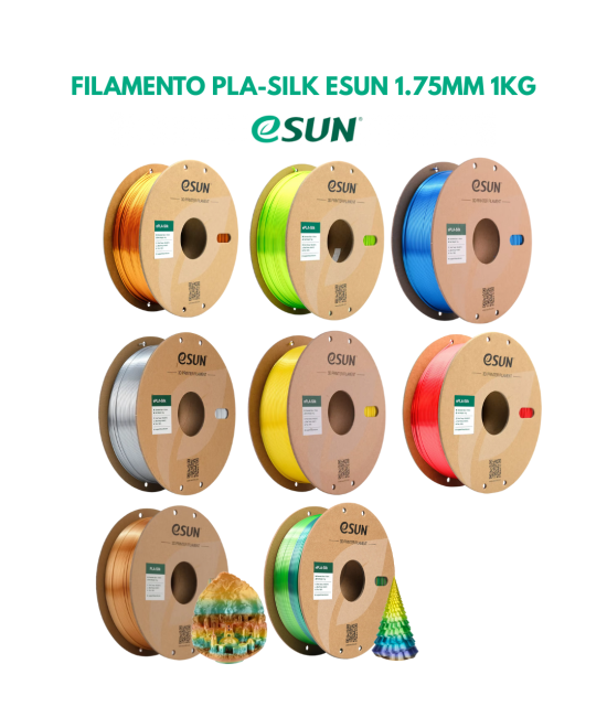 FILAMENTO PLA-SILK ESUN 1.75MM 1KG