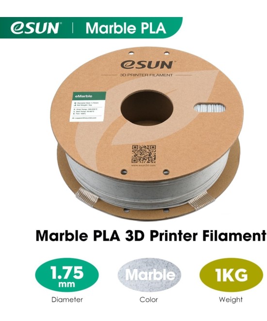 FILAMENTO PLA-MARMOL / MADERA ESUN 1.75MM 1KG