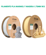 FILAMENTO PLA-MARMOL / MADERA ESUN 1.75MM 1KG