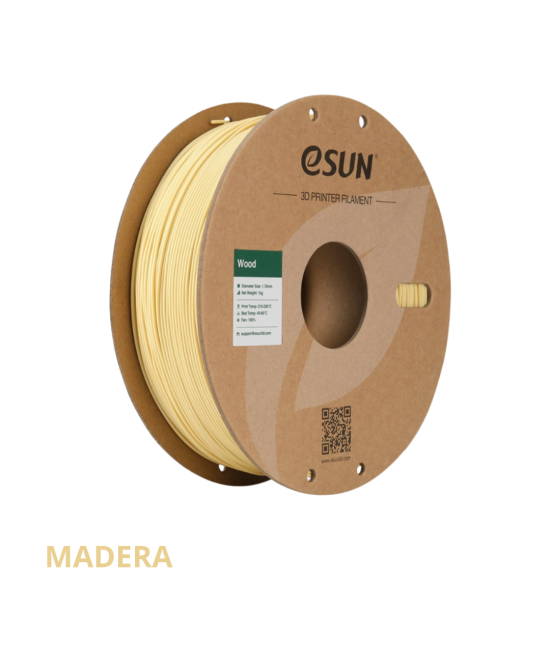FILAMENTO PLA-MARMOL / MADERA ESUN 1.75MM 1KG