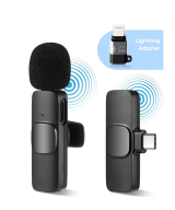 Microfono Lavalier Inalambrico para Celular Tipo USB-C / LIGHTNING