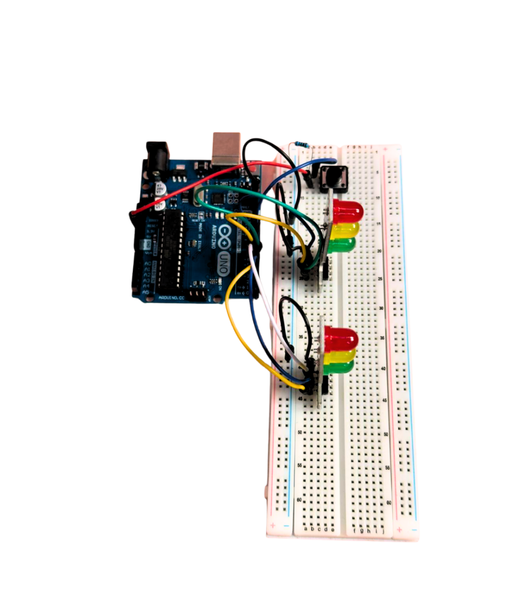 Semaforo Peatonal con Boton de Cruce