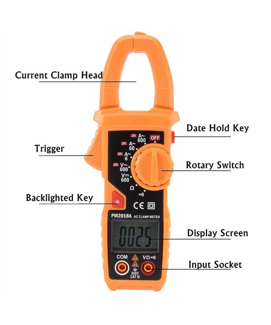 Multimetro con amperimetrica PM2018A