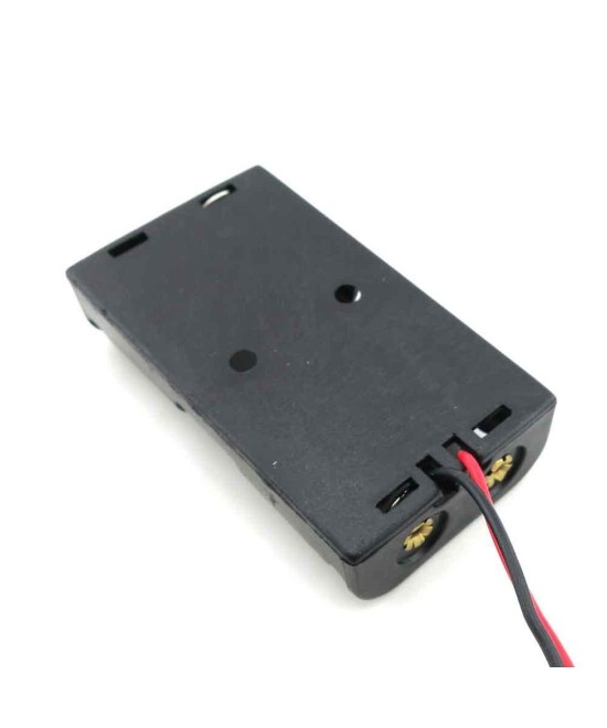 Contenedor bateria doble AA abierto