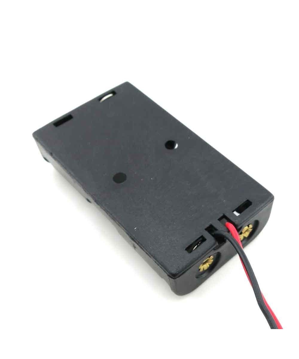 Contenedor bateria doble AA abierto