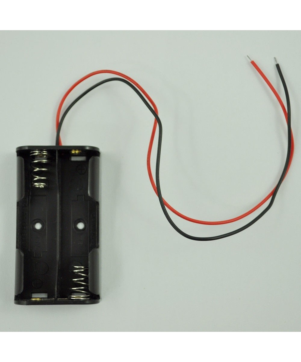 Contenedor bateria doble AA abierto