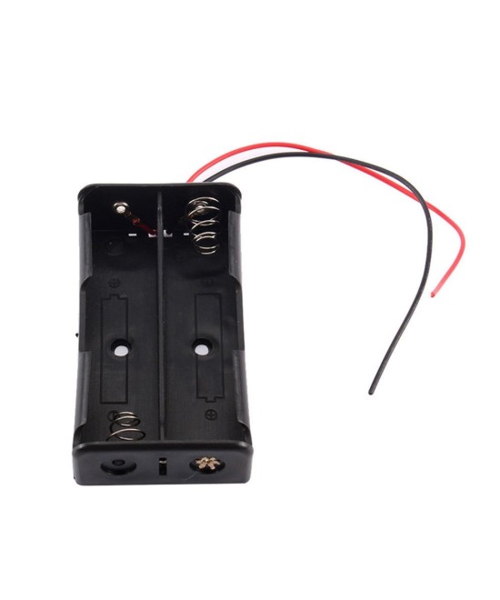 Contenedor bateria doble AA abierto