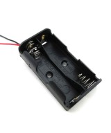 Contenedor bateria doble AA abierto