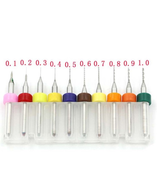 Kit mini brocas CNC para PCB de 0.3mm a 1.2mm