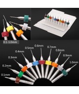 Kit mini brocas CNC para PCB de 0.3mm a 1.2mm