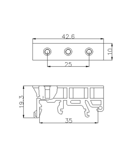 Adaptador de PCB para riel DIN