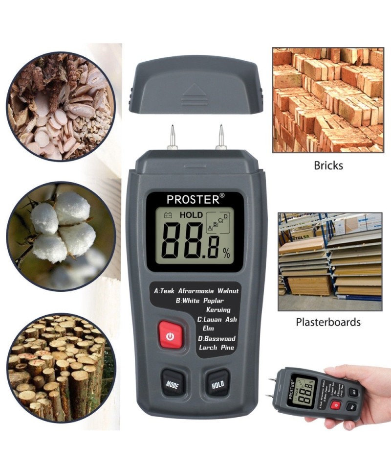 Medidor de humedad para madera