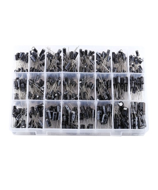 Caja de capacitores 500 unidades 24 valores