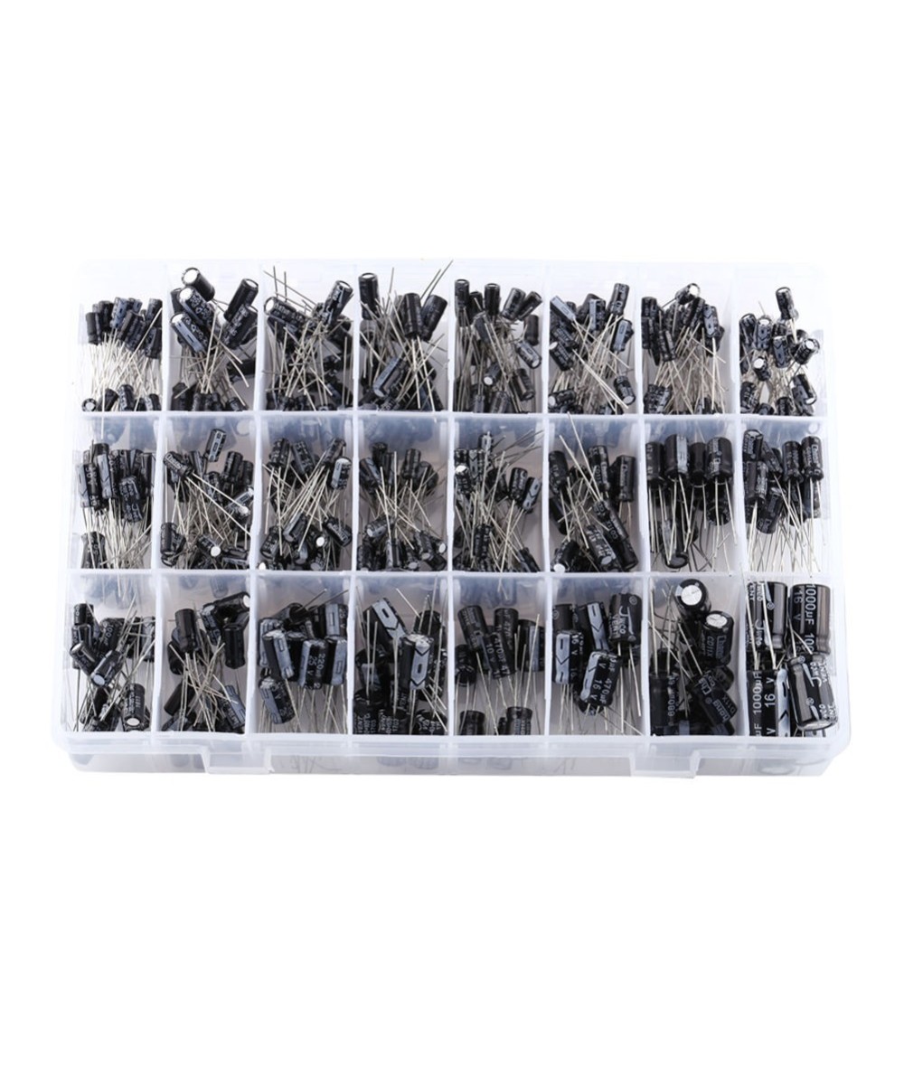 Caja de capacitores 500 unidades 24 valores