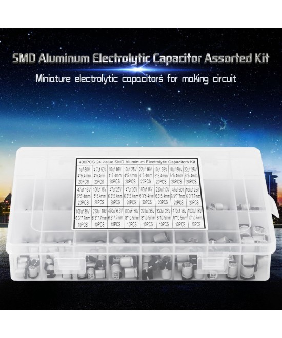 Capacitores electroliticos aluminio SMD (5 unidades)