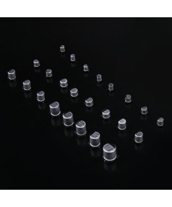 Capacitores electroliticos aluminio SMD (5 unidades)